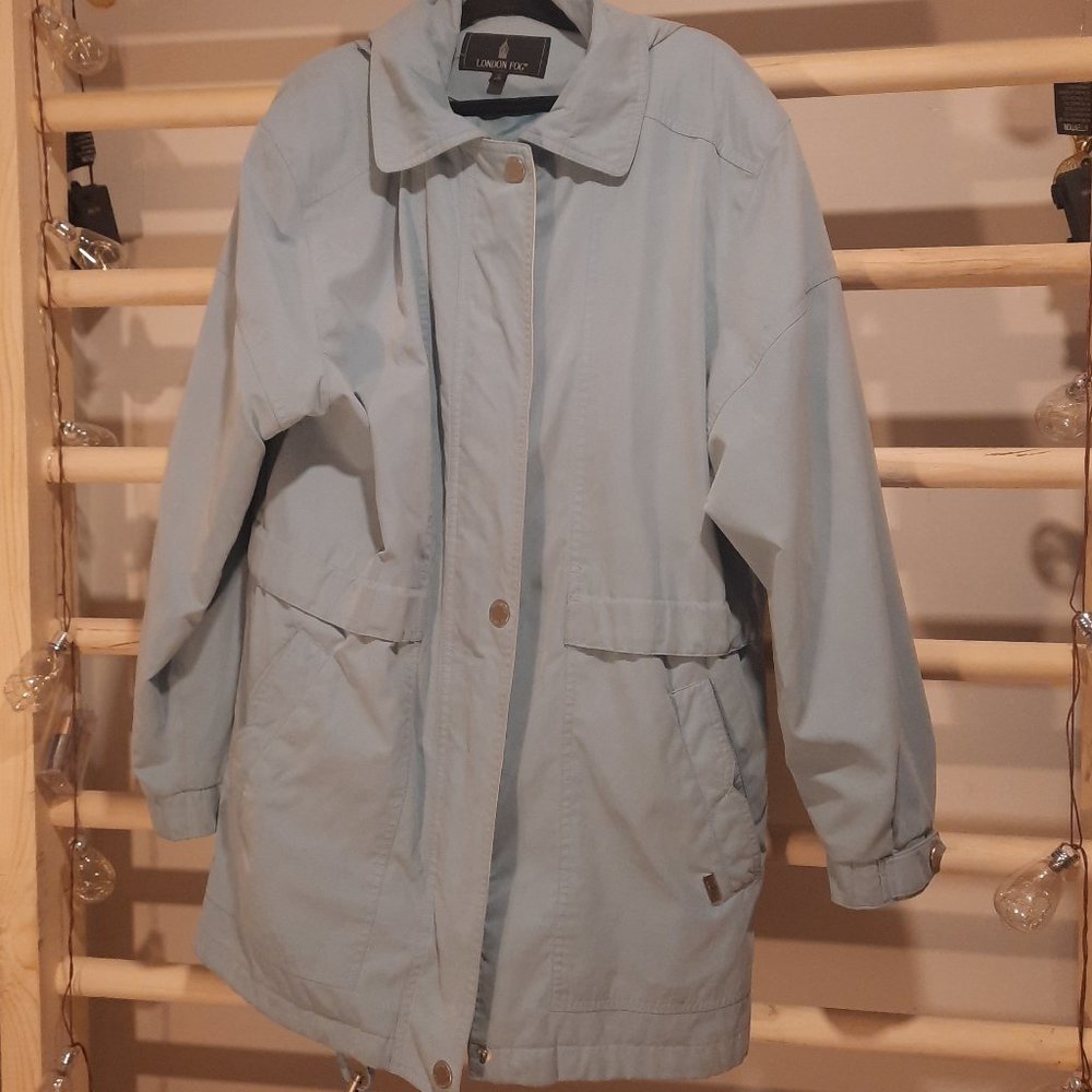 Light Blue London Fog Zip-Coat